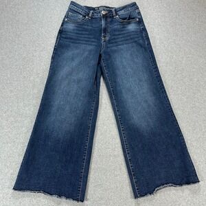 Maurices M Jeans Wide Leg High Rise Womens 10 Short Blue Denim Boho Streetwear